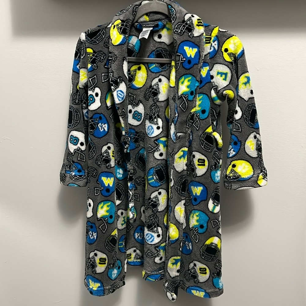Joe Boxer  grey multicolor kids robe (6-7)